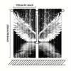 2pcs Elegant Black Curtains with Angel Wings and Stars Design – Perfect for Living Room Study and Office