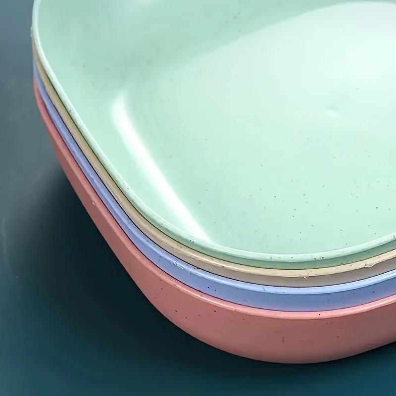 10pcs Non-Slip Plastic Cat Bowls Set Shallow Pet Food & Water Dishes Suitable for Kittens Short Leg Cat Ferrets Stray Cats