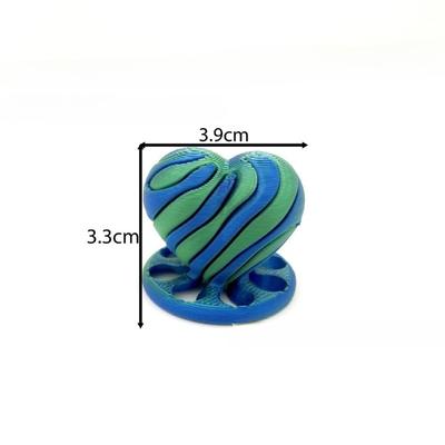3D Printed Spiral Impossible Heart Passthrough Fidget Toy Decompression Spinning Three-Dimensional Structure Stress Relief Toys