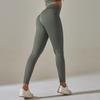Seamless Knitted Peach Lift Buttocks Solid Color Tight Striped High Waist Yoga Pants Sports Running Fitness Pants Women