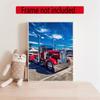 Kenworth 5D Diamond Painting Round Diamond Rhinestones Mosaic Diamond Embroidery Wall Paintings Rhinestones Gift Frameless