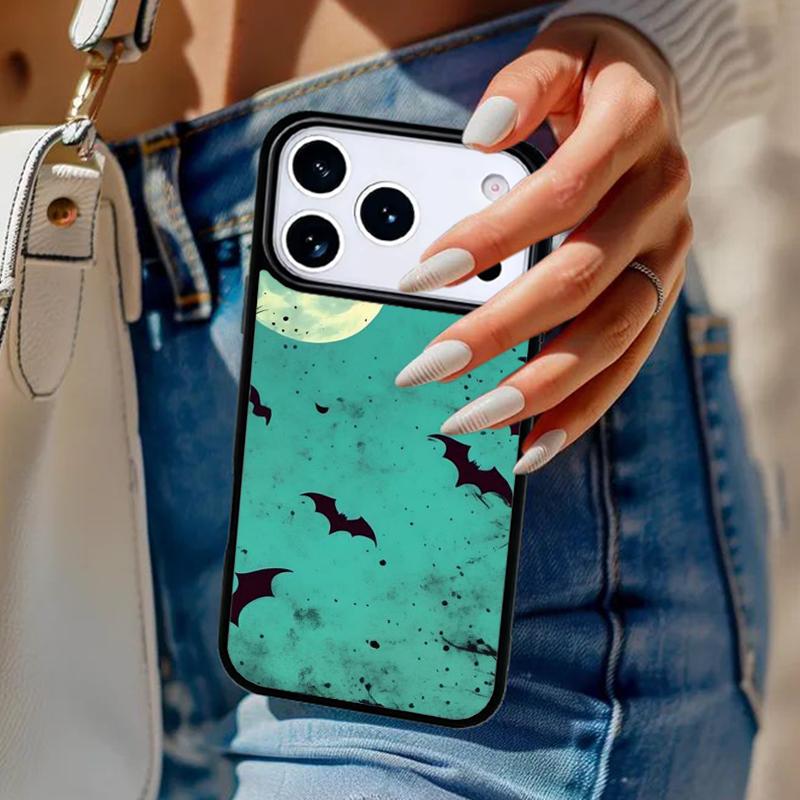 Twilight Bat Halloween Phone Case For iPhone 17 Air 14 15 13 12 Max Cover For Apple 16e 11 Pro Max Plus Coque