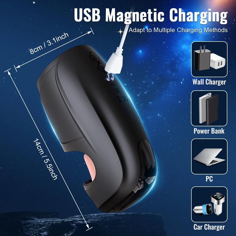 Men Penis Delay Trainer Male Masturbator Tongue Licking Glans Stimulater Delay Exerciser Vibrator Sex Toy for Men Adult Goods