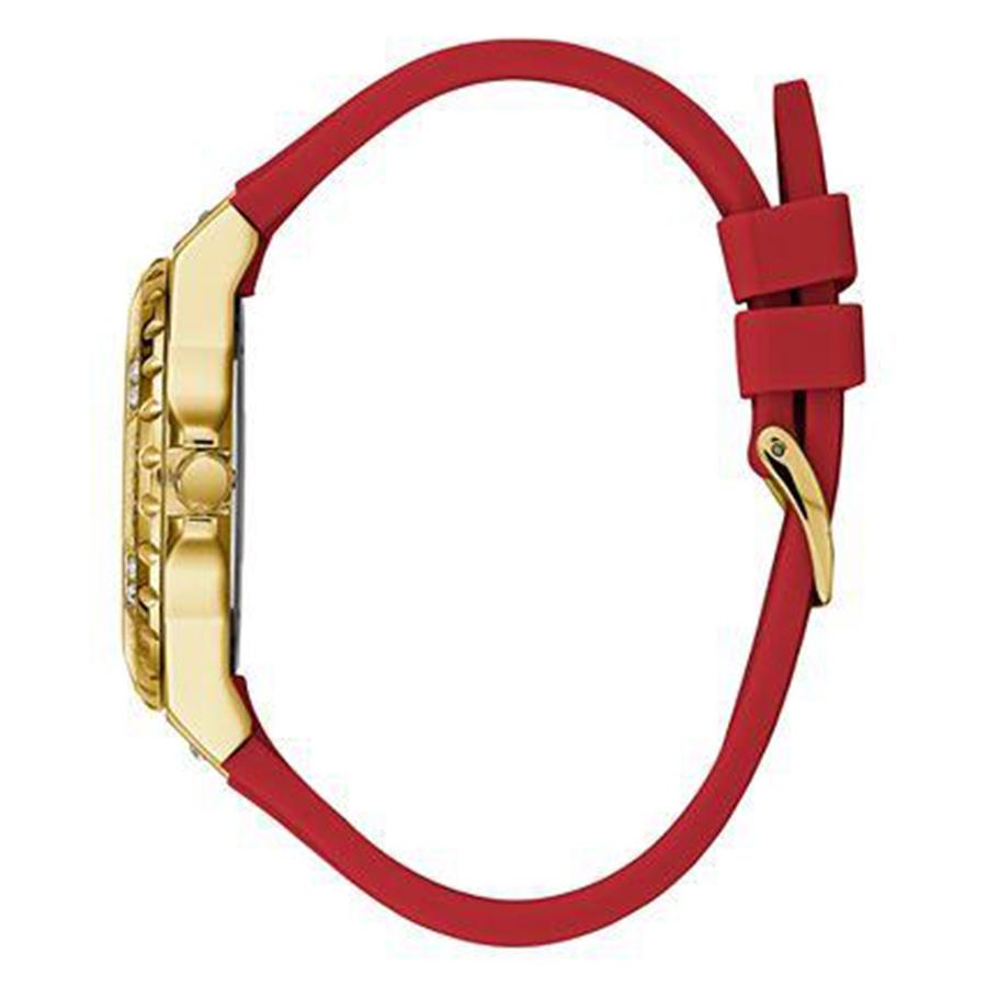 Guess Gold Dial Silicone Strap Women's Quartz Watch - GW0431L1