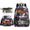 Geometry sprint game backpack geometry dash heat transfer backpack elementary school bag leisure bag