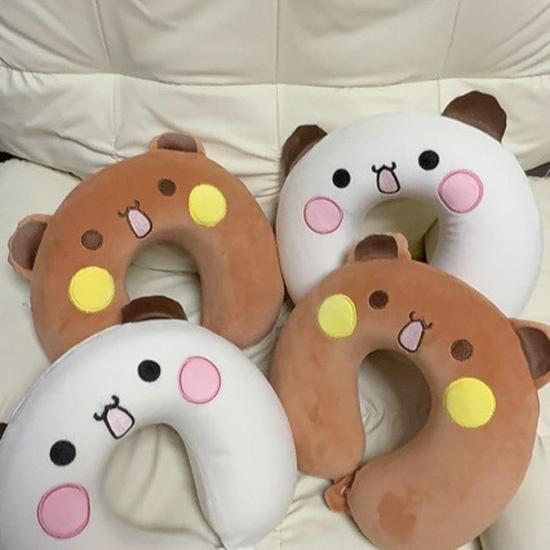 U-Shaped Cartoon Memory Foam Neck Pillow for Travel and Office Cloth Neck Pillow