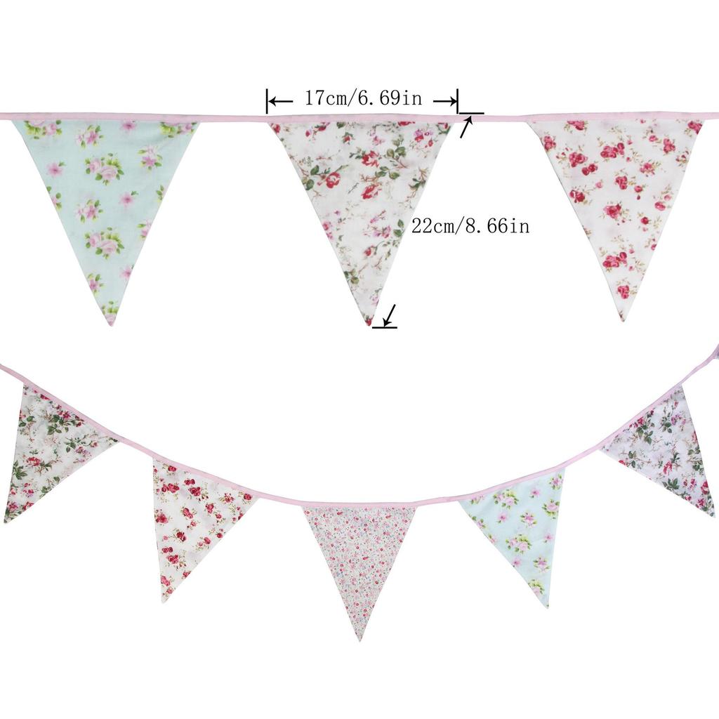 Large Cotton Triangle Flags for Parties and Outdoor Events