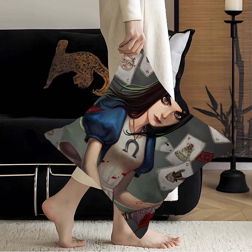 Game A-Alice Madness Returns Pillow Gift Home Office Decoration Bedroom Sofa Car Cushion Cover Case 45X45
