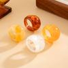 IngeSight.Z Y2K Korean Simple Resin Acrylic Rings Women Trendy Round Big Kpop Finger Knuckle Rings Aesthetic Jewelry Female Gift