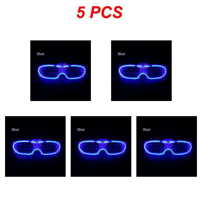 Glow In the Dark LED Eyeglasses Neon Colors Blinds Lampshade Glasses Christmas Birthday Neon Party Mardi Gras Props
