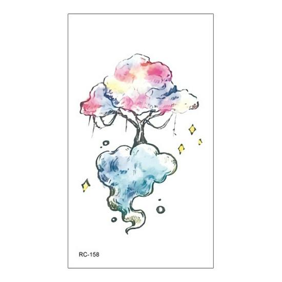 Waterproof Gradient Color Cartoon Temporary Tattoos for Men & Women