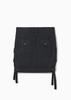 Sio Washed Cotton Cargo Midi Skirt Ash Black