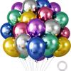 30-Piece Colorful Metal Sequin Balloon Set for Birthday Parties and Ceremonies