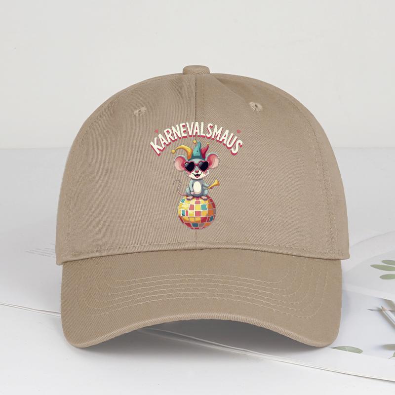 

Karnevalsmaus Printed SoftTop Baseball Cap Soft and Comfortable Colorful and Cute Carnival Parties Daily Commutes Travel Car