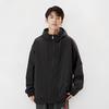 Li Ning X Jackie Chan Collaboration Kung Fu Series Solid Color Zip-Up Hooded Short Cotton Jacket Men jackets Black AJMU153-3