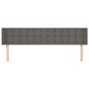 Exclusive House - Headboard with Ears Grey 163x16x78/88 Cm Faux Leather