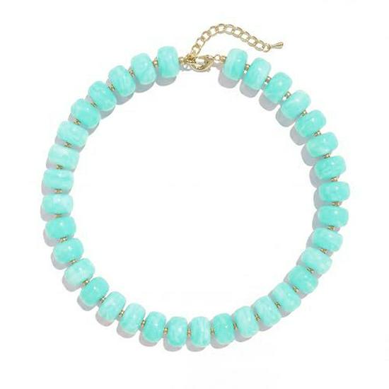 Bright Bohemian Beach Choker: Jelly-Colored Acrylic Resin Necklace for Women