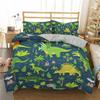 Cute Dinosaur Duvet Cover Kids 3D Cartoon Animal Bedding Set Full/Queen Microfiber Quilt Cover For Boy Girl Child Bedroom Decor