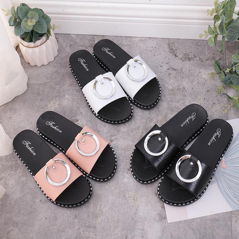 Luxurious Summer Outdoor Sandals Sexy Women Beach Flat Sandal Shoes In Classic Style