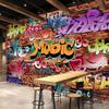Graffiti Mural 3d Art Embossed Brick Wallpaper Cafe Bar Restaurant Wall Wallpaper