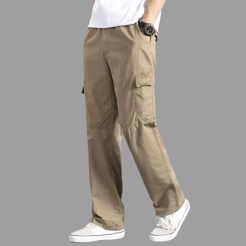 

Штани карго Чоловічий вільний прямий одяг великого розміру Однотонний сірий універсальний робочий одяг Чорні джоггери Чоловічі бавовняні повсякденні штани XXXXXL жовтий