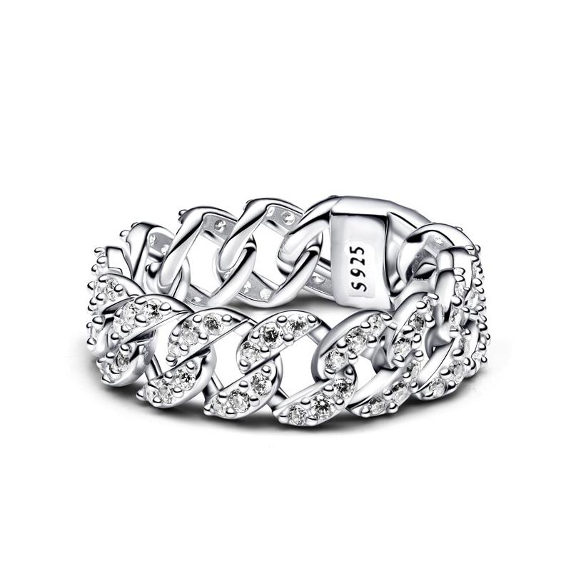 

2025 Новинка Срібло 925 проби Блискучі кільця-кросовери з бантом Жіночі Розкішні DIY Ювелірні вироби Кільце Троянда в розквіті Подарунки для вечірки, фестивалю 7