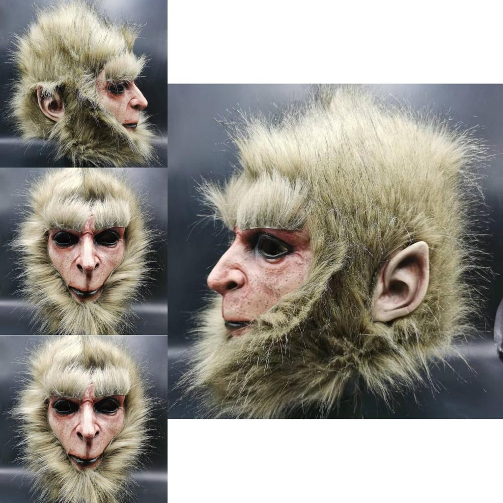 Black Myth Wukong Latex Mask Cosplay Costume Party Prop For Halloween And Carnival