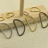Högkvalitativa Metall D-rings Väskaccessoarer: Guld & Silver Förtjockad Kedjelänksspänne