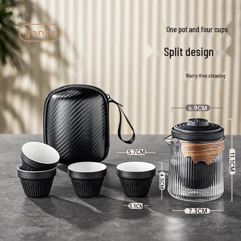 Portable Ceramic Travel Tea Set