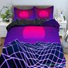 Retro Duvet Cover Set Vintage Give Me Back 80s Pattern Bedding Set Microfiber Queen King Size Quilt Cover 3Pcs For Teens Adult