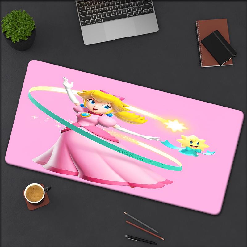 Princess Peach Theme Mouse Pad, Non Slip Rubber Base, Multifunctional Office & Home Decor, Perfect for Workspace Personalization.