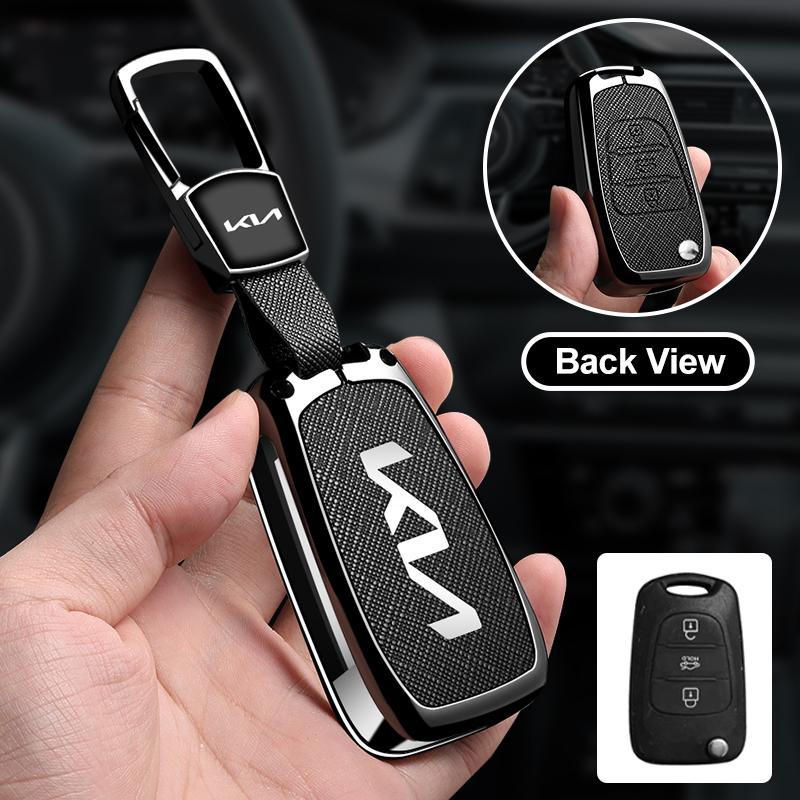 Car Flip Key Case Cover Shell Bag Holder For Kia Soul Venga Picanto K2 K5 Rio 3 Sorento Ceed Sportage Cerato Optima Accessories kxnhz00