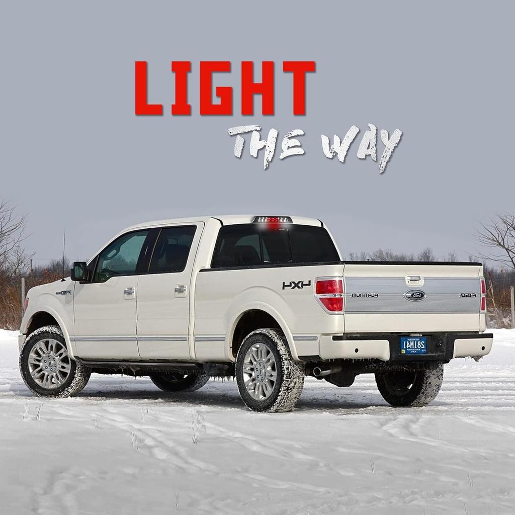 3rd Third Tail Rear Brake Light Replacement For 2009 2010 2011 2012 2013 2014 Ford F-150 Lincoln Mark LT, High Mount Cargo Lamp Waterproof Dual Row