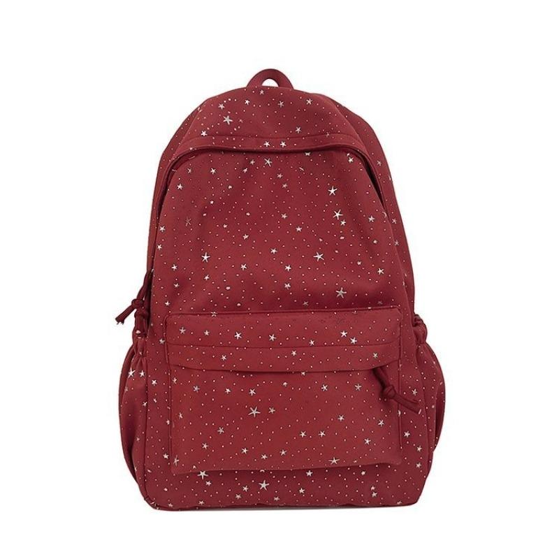 Niche Star Printed Backpack Female Student Face Value Campus Backpack Junior High School Student High School Student Schoolbag
