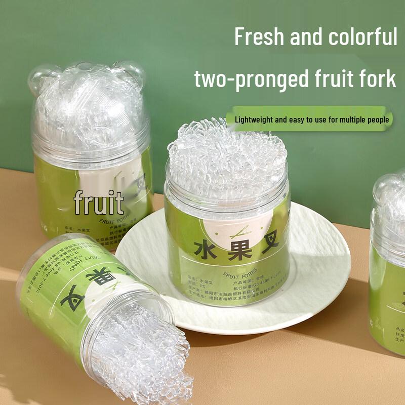 ZISIZ Disposable Food-Grade Plastic Fruit Forks