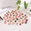 20 Pairs Of Girls Clip On Earrings Kids Cute Flower Earring Princess Dress Up