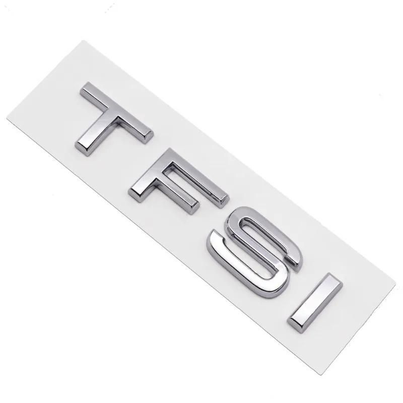 3D ABS Black TFSI Logo Letters Car Trunk Emblem Badge Sticker Accessories