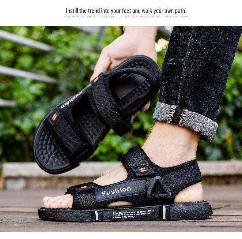 Sandali estivi antiscivolo da uomo: Scarpe da Spiaggia Sportive Resistenti all'Usura, Suola Morbida, Open-toe per Adolescenti