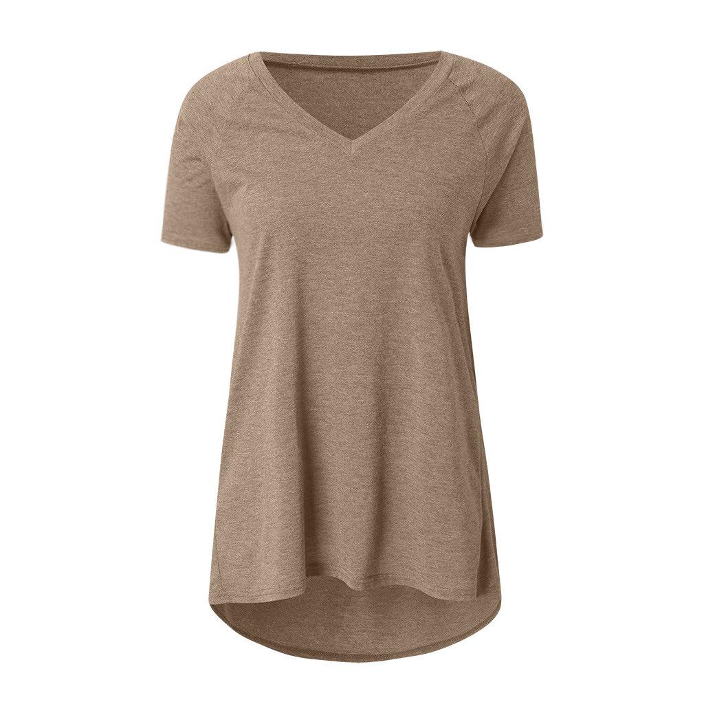 Women's V-Neck Swallowtail Short-Sleeved T-Shirt Set - 3 Pieces, Daily Casual Wear