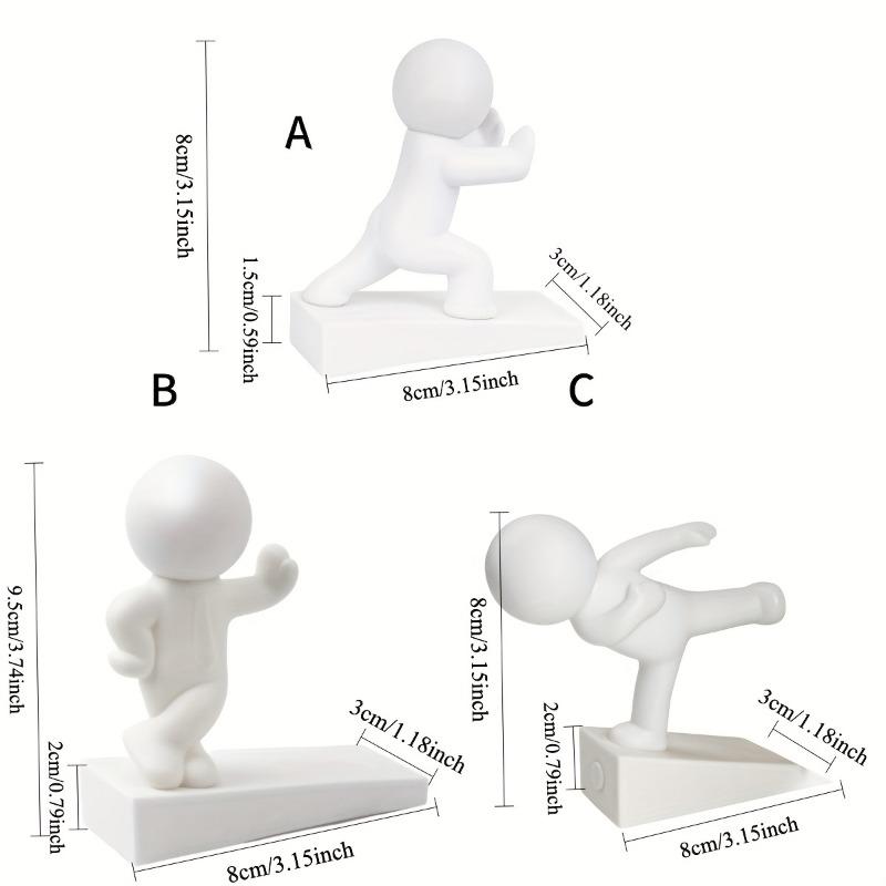 Cute white kung fu character door stopper