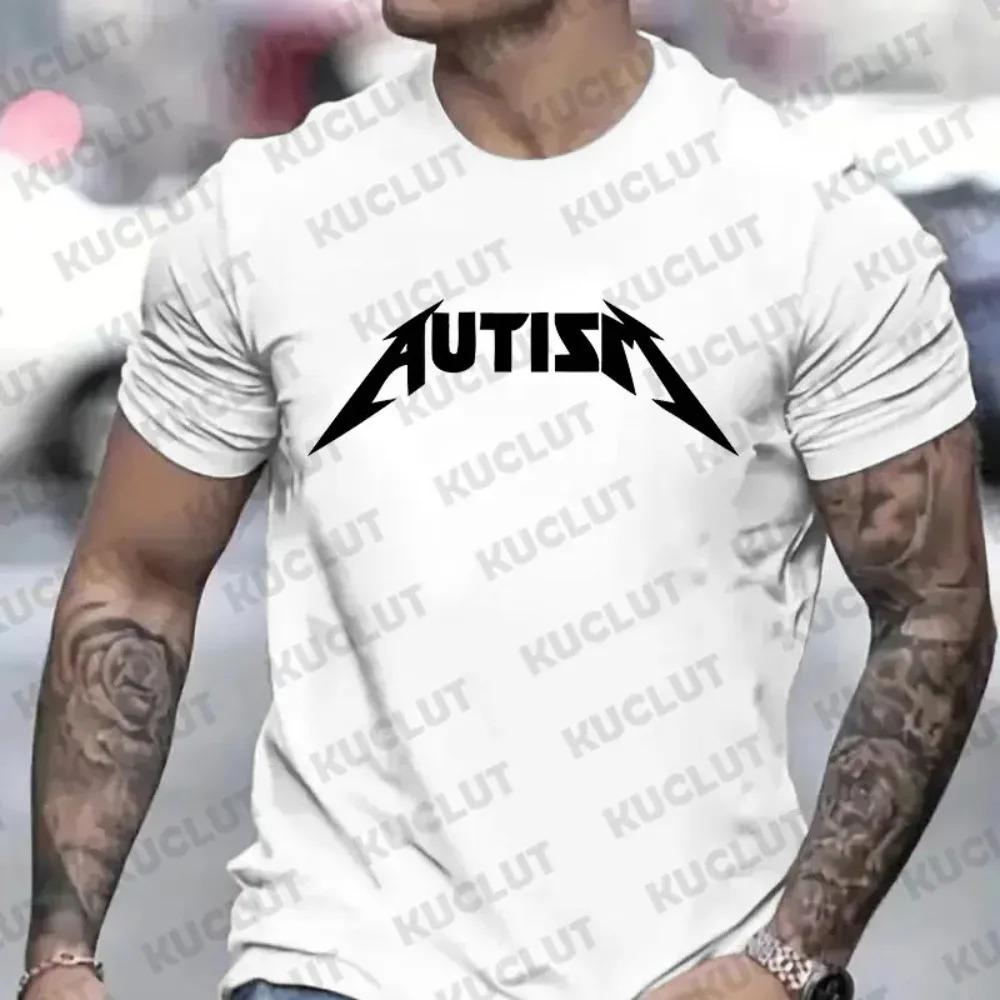 Autism Awareness Print Men Tshirt Casual Fashion T Shirts Soft Fashion Tee Shirt Clothing Harajuku Comfortable Men's T Shirt Top