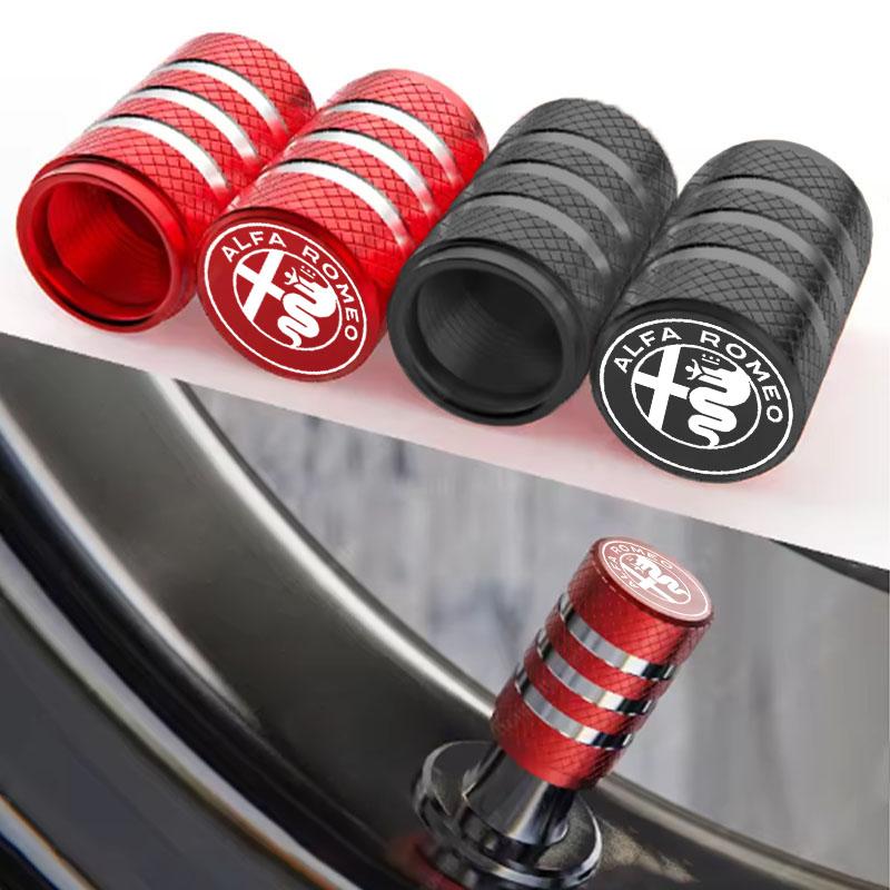 4Pcs Car Wheel Tire Valve Caps Air Stem Covers For Alfa Romeo STELVIO Giulia 159 Giulietta 147 Mito 156 MTO Sportiva Accessories rvcr43