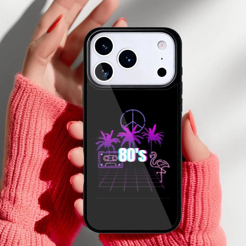 Synthwave 80's Retro Neon Phone Case for iPhone 17 Air 16e 15 14 13 Pro Max Back Cover for 12 11 Pro Coque