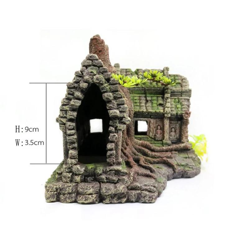 Resin Tree House Wooden Aquarium Beautification Fish Tank Decoration Craft Pet Supplies Accessory