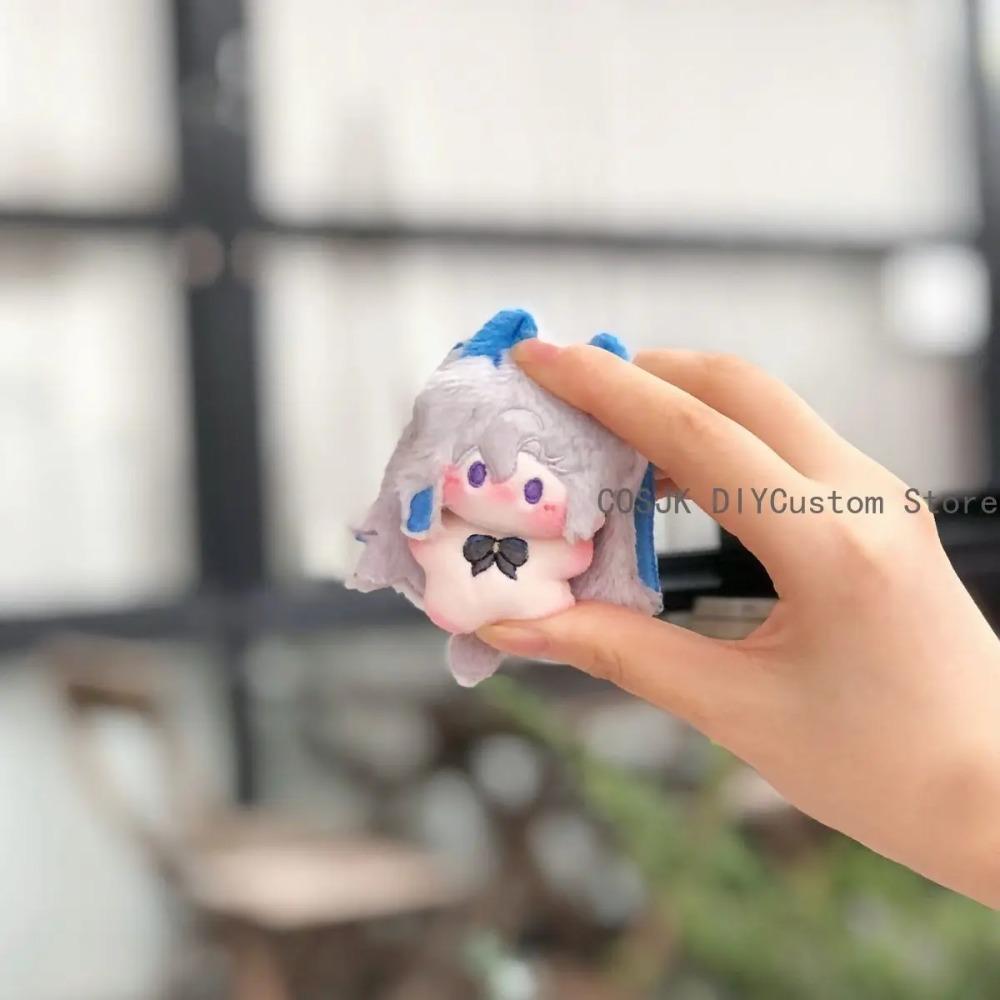 Kawaii Genshin Impact Tartaglia Xiao Neuvillette Wanderer Zhiongli 5CM Mini Plushie Figure Pendant Keychain Fluffy Maumet Gift