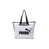 Classic Logo Transparent Trendy Detachable Large Capacity Polyurethane Tote Shopping Bag Women Tote Bag White 076116-02