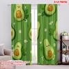 2pcs,2D Plane Printing Contemporary Curtains Happy Avocados Polyester Easy Install (without Rod) Decorations Outdoor for Bedroom