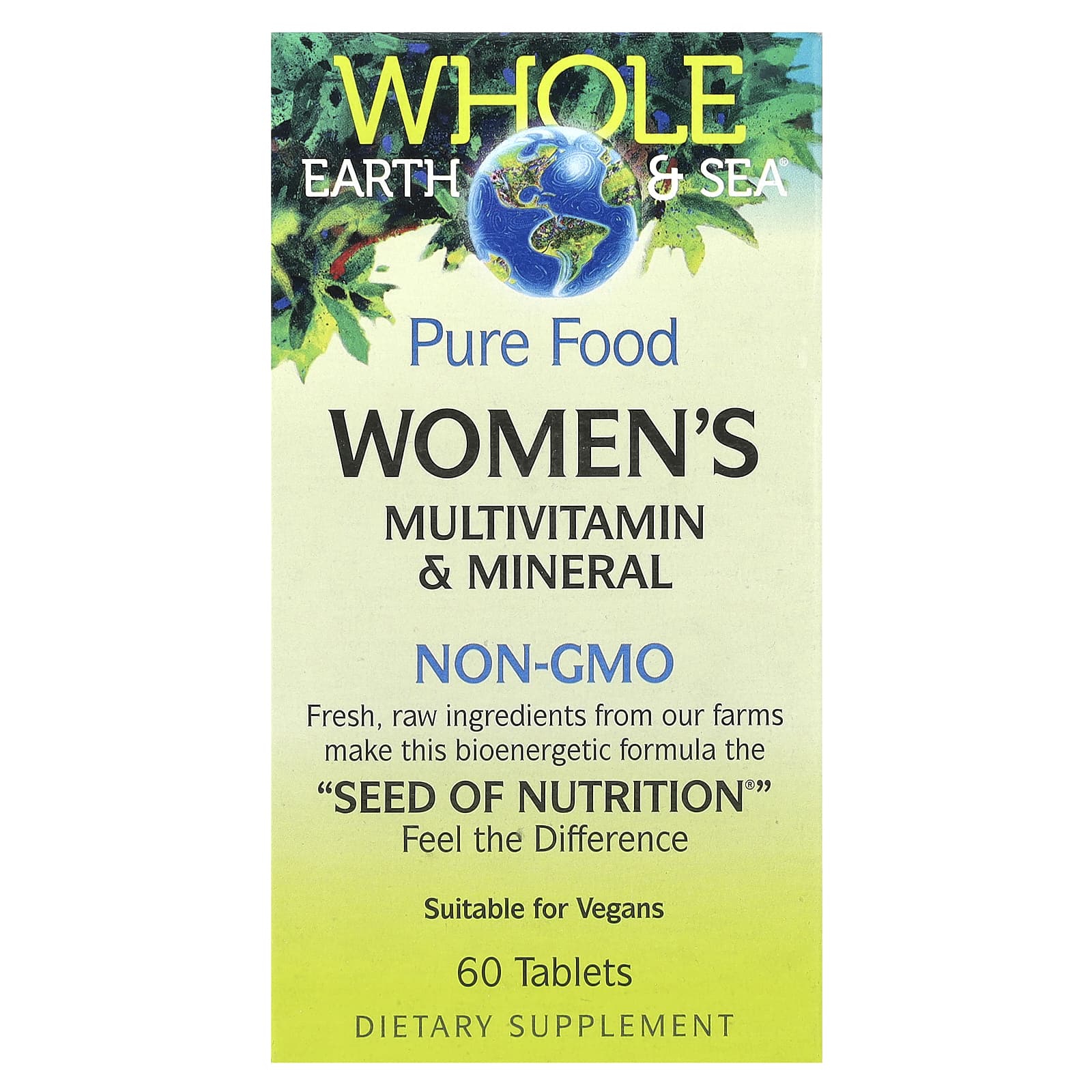 

Whole Earth & Sea®, Women s Multivitamin & Mineral, 60 Tablets