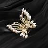 Girl Rhinestone Zinc Zinc Alloy Pearl Hair Clip Butterfly Hair Claw Grasping Clip Hair Accessories