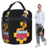 Cartoon Firefighter Fireman Sam Insulated Lunch Bag for Women Office Cooler Thermal Food Box Tote Lunch Boxes Container